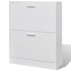 Meuble armoire &agrave; chaussure bois tiroirs 12 paires 2002042