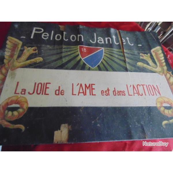 panneau bureau Peloton Jantet 2� r�giment de dragon ABC cavalerie sur couvercle de caisse allemande
