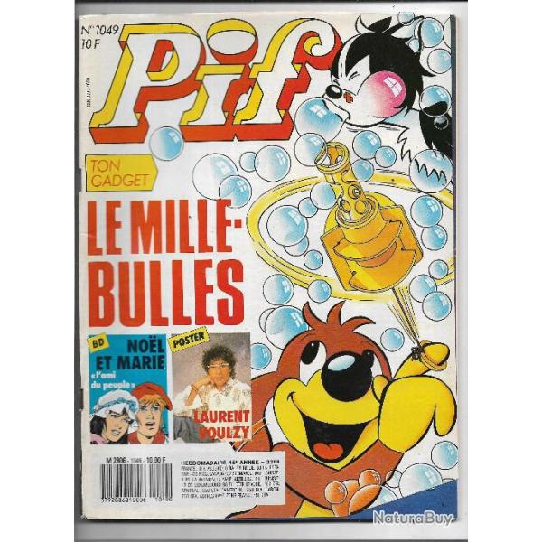 bd pif n 1049 sans gadget mais avec poster laurent voulzy