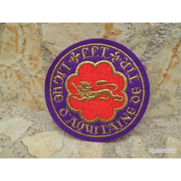 Magnifique cusson  F.F.T  Ligue d'Aquitaine de Tir