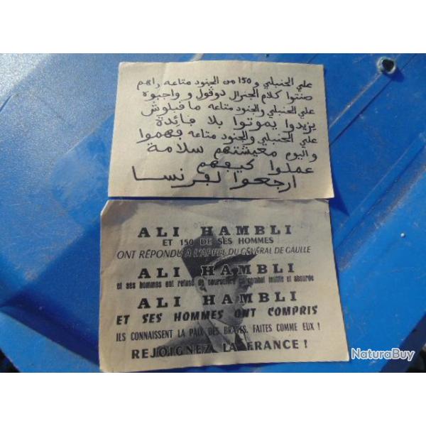 Tract ralliement katiba 1959  Alg�rie ALN de Gaulle AFN OAS Afrique nord O.A.S A.F.N propagande