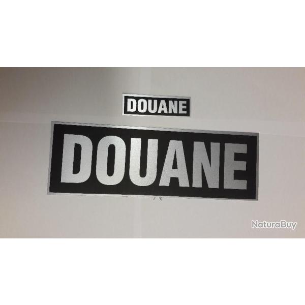 Bande dos r�fl�chissante DOUANE  velcro FOND NOIR