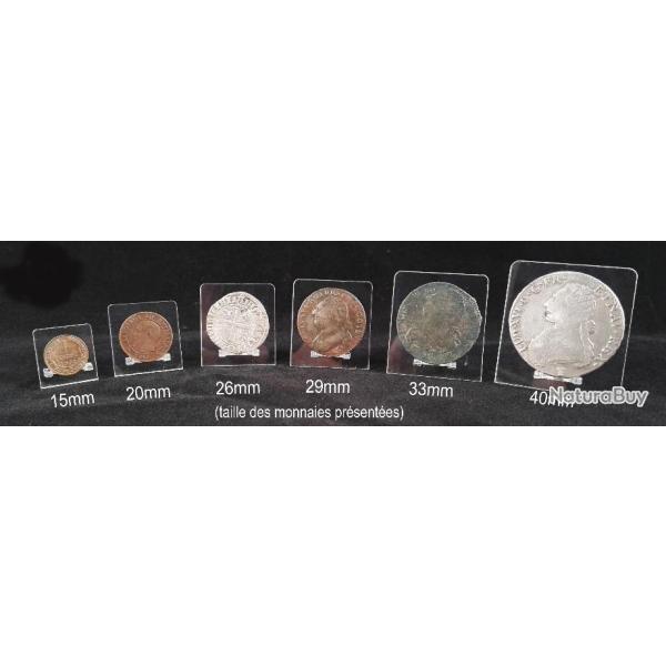 Lot de 26 pr�sentoirs pour monnaies PRE26ASS