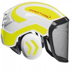 Casque Protos Forest blanc jaune
