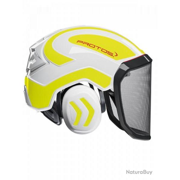 Casque Protos Forest blanc jaune