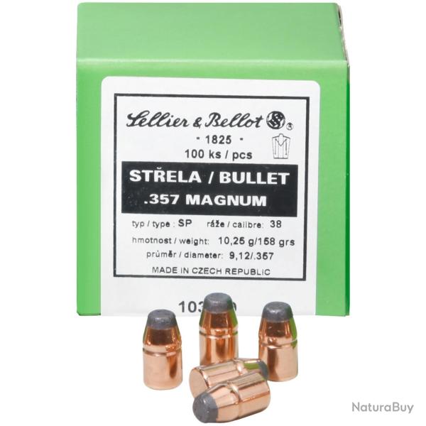 .357 (.357 Mag.) 10,2g/158grs. FMJ Round Nose (Calibre: .357 (.38))