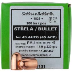 .452 (.45) 14,9g/230grs. FMJ Round Nose (Calibre: .452 (.45))