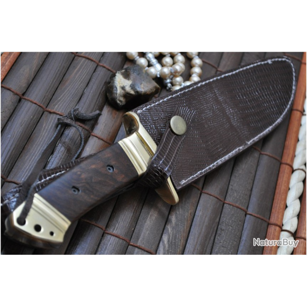 Couteau de chasse Bowie � lame fixe  avec gaine (3)