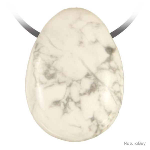 Pendentif goutte pierre perc�e en howlite