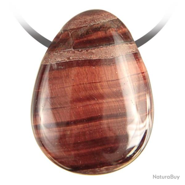 Pendentif goutte pierre perc�e en oeil de taureau