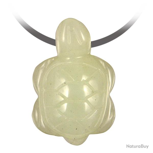 Pendentif pierre perc�e tortue en jade de Chine