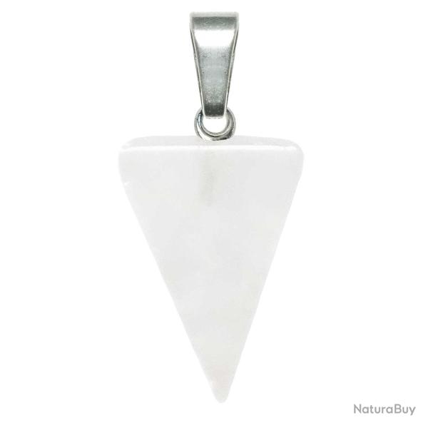 Pendentif pointe fl�che en quartz blanc