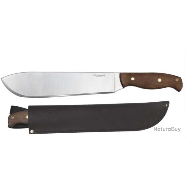 Couteau Condor Ironpath Bolo Lame Acier Carbone 1075 Manche Noyer Etui Cuir El Salvador CTK392898HC