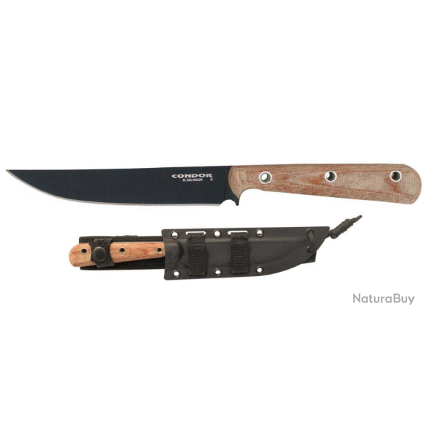 Couteau Condor Skirmish Lame Carbone 1075 Manche Micarta Etui Kydex Made El Salvador CTK181556