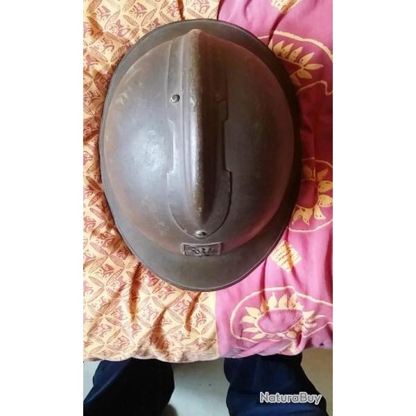 Casque Franais de la dfense passive WW2.