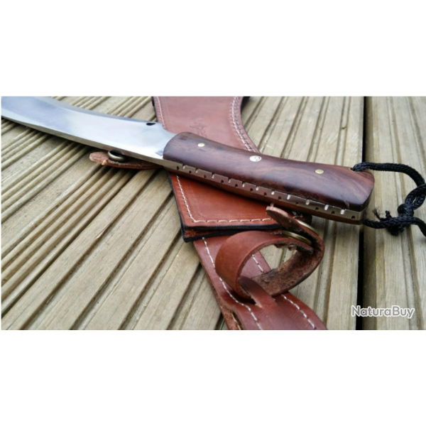 TRS BEAU COUTEAU SERPETTE DE CHASSE FULL TANG (4)