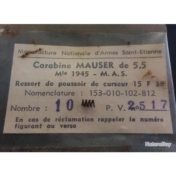 Ressort de poussoir curseur mas45 mas 45 (1804)