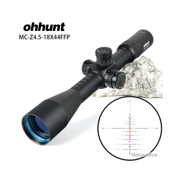 Lunette Ohhunt MC-Z 4.5-18X44 FFP Haute prcision