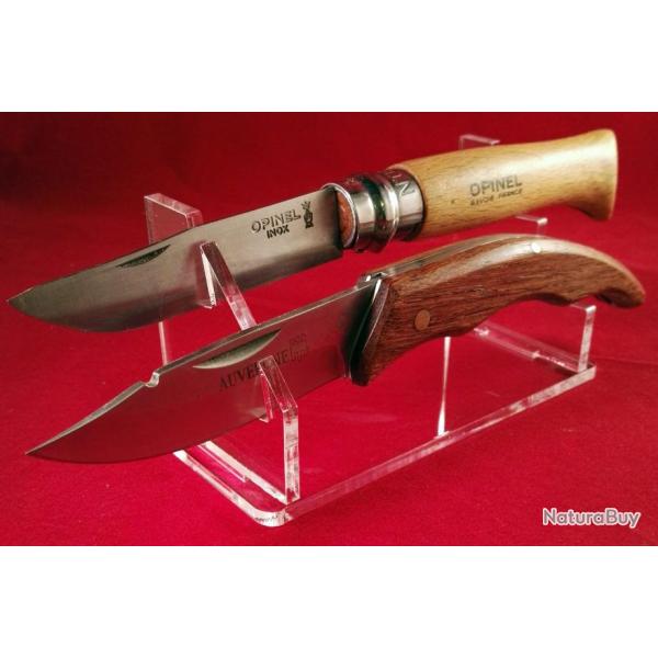 Lot de 3 pr�sentoirs plexi pour 2 couteaux C2