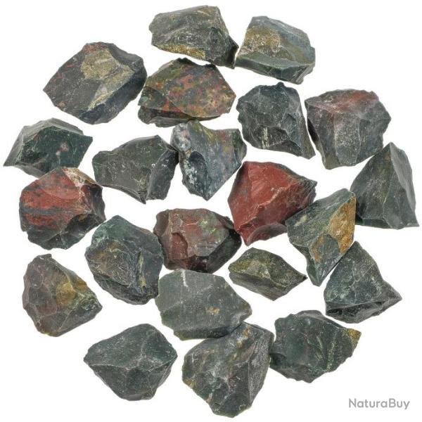 Pierres brutes jaspe h�liotrope - 3 � 4 cm - Lot de 3