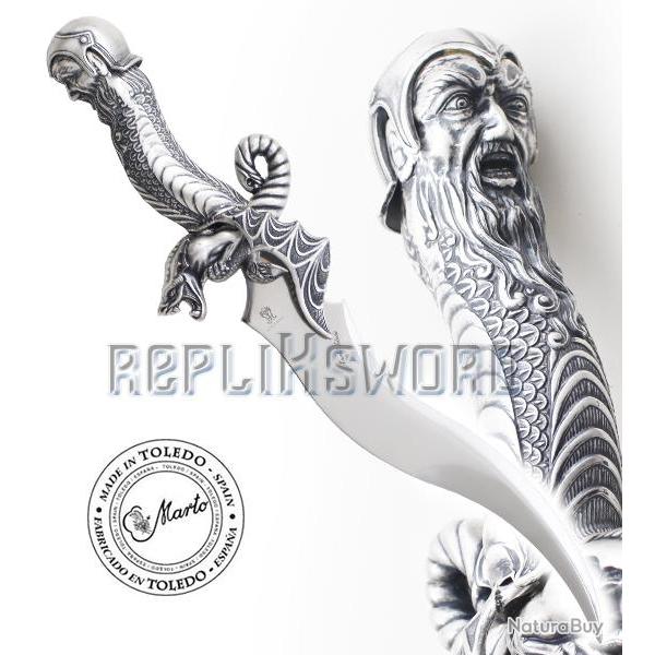 Couteau Merlin Magicien Marto Poignard Dague Repliksword