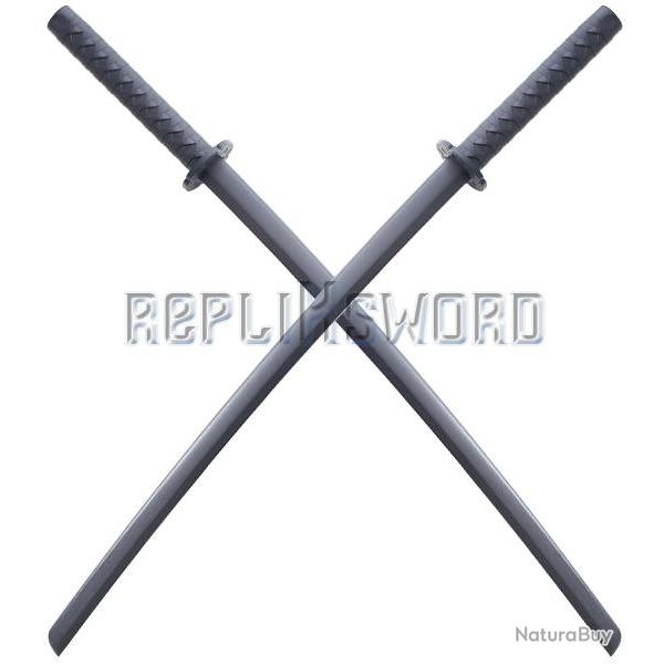 Set 2 Katanas Polypropylene Epee Sabre ABS Entrainement 100cm Katana Entrainement Repliksword