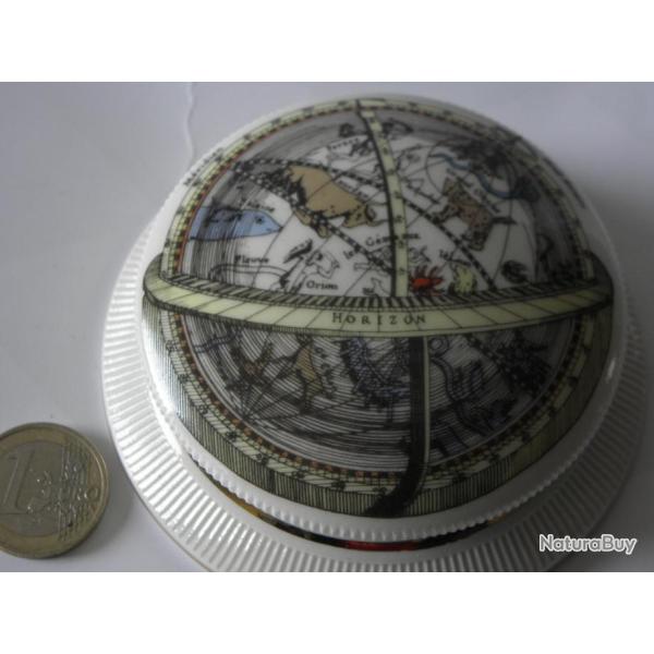 vintage Presse-papiers en cramique zodiac opttmago staffordshire carte du ciel du zodiaque