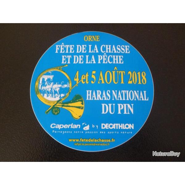 Magnifique autocollant F�te de la chasse et de la p�che Haras National du pin (Orne)