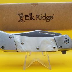 Couteau Elk Ridge Classic Linerlock A/O Black Lame Acier 3Cr13 Manche Abs ERA009WP