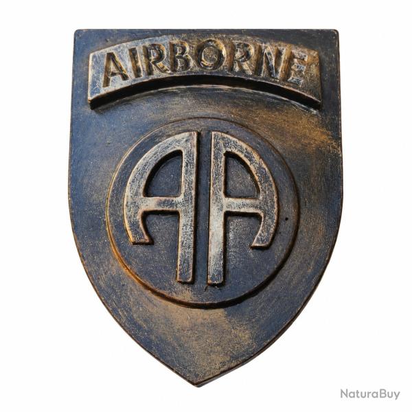 Blason Artisanal repr�sentant l'embl�me de la 82� Airborne  ( Finition bronze )