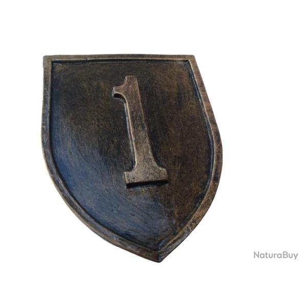 Blason Artisanal repr�sentant l'embl�me de la Big Red One  ( Finition bronze )