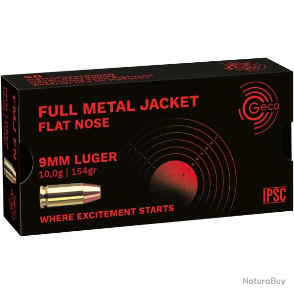 .9mm Luger FMJ flat 154grs. (Calibre: .9mm Luger)