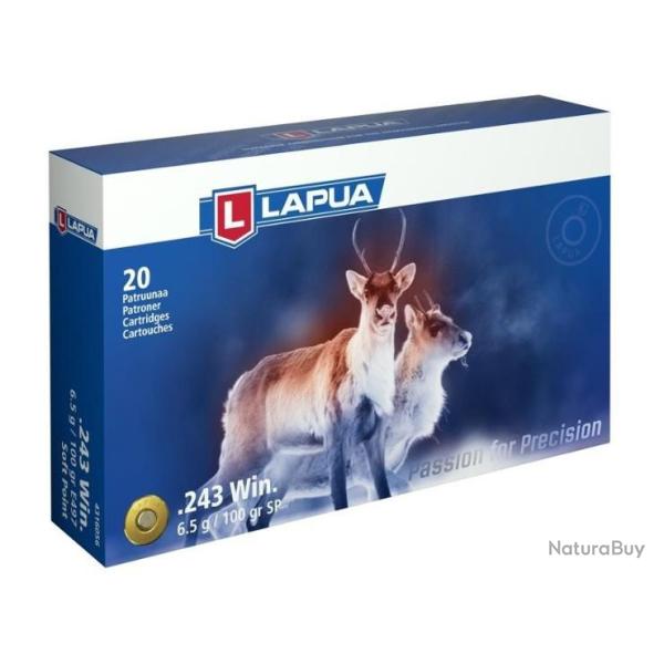 Munitions Lapua Soft Point cal.243win 100 grains par 60