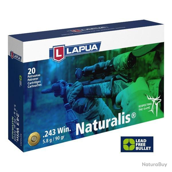 Munitions LAPUA Cal.243 win 90 grains Naturalis par 60