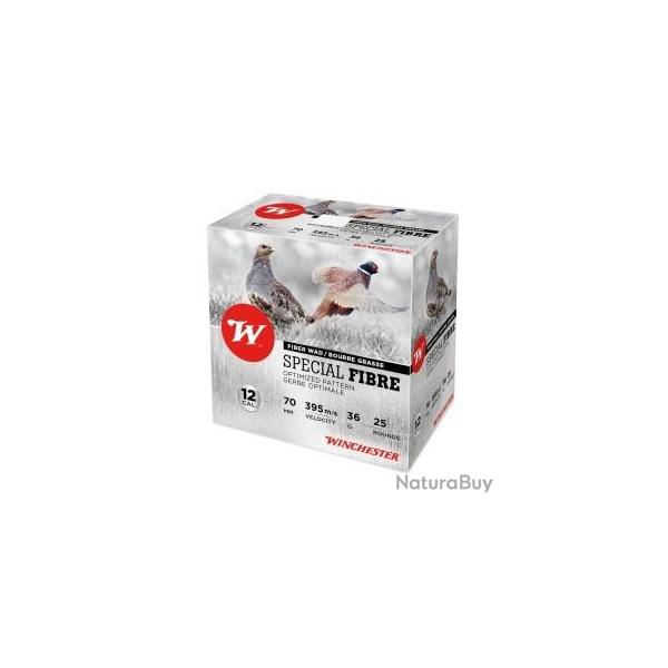 Boite de 25 cartouches Winchester special fibre cal.12 70mm 36g par 100