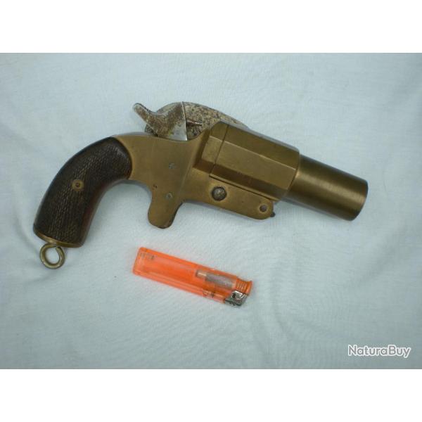 PISTOLET LANCE FUSEES  FRANCE 14-18 en BRONZE