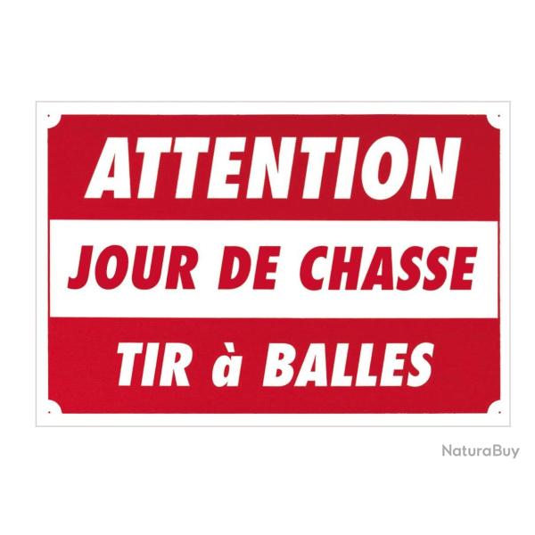 Pack 5 panneaux 60 x 40 cm ATTENTION TIR A BALLES