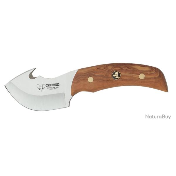 Couteau de chasse d�pouilleur manche bois d'olivier Cudeman 7 cm
