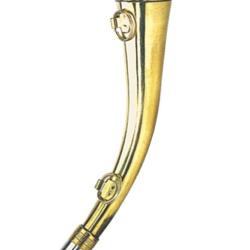 Corne de chasse 24 cm ronde cintr&eacute;e &agrave; pavillon Elless