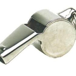 Sifflet chien &agrave; roulette nickel&eacute;