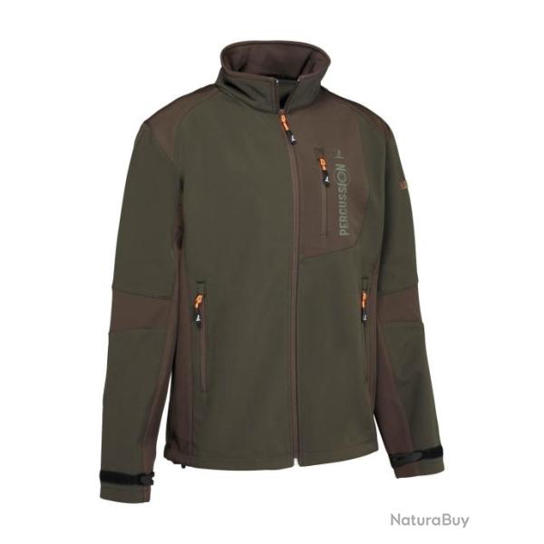 Blouson softshell Percussion Vert Marron