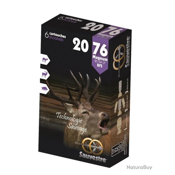 Cartouche Sauvestre Magnum / cal. 20/76 - BFS 22,5 g