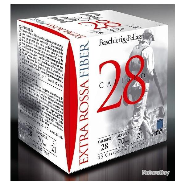 Cartouche B P Extra Rossa 28 Fiber Cal. 28 21 g Plomb