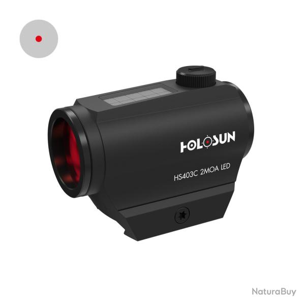 Viseur tubulaire point rouge Holosun HS403C solaire