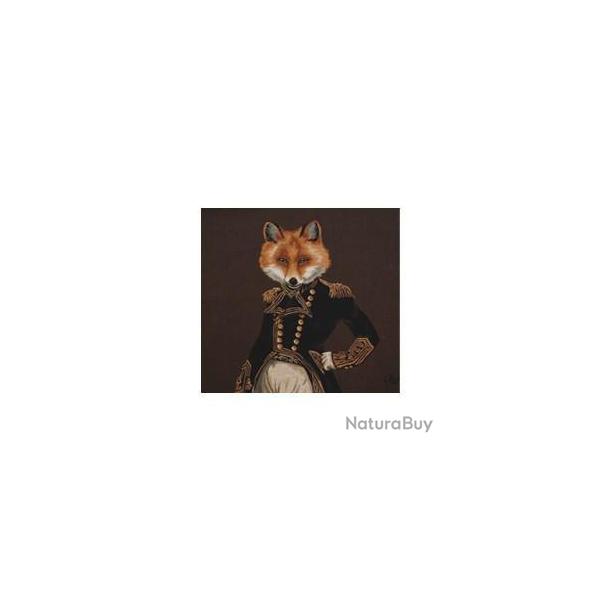 Coussin Renard veste noire