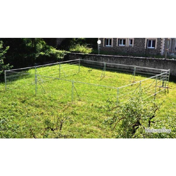 Chenil GEANT 100m� parc chien panneaux standards enclos chien cielterre-commerce