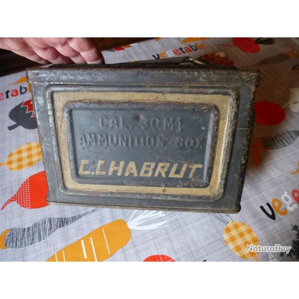 + CAISSE DE 30M1 VIDE . C . CHABRUT ?  FABRICANT CANCO . OBJET DE GRENIER