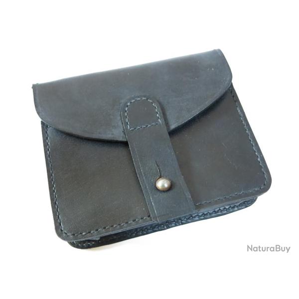 Cartouchire fusil Lebel en cuir noir