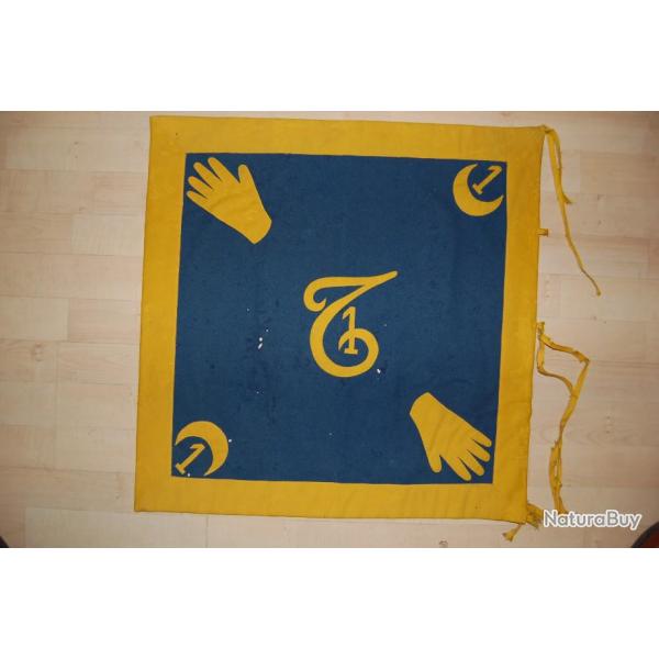 FANION 1� TIRAILLEURS ALGERIENS-1� BATAILLON-BLIDA ALGERIE-ARMEE D'AFRIQUE GUERRE 1870-1871