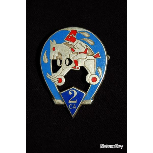 INSIGNE 2 REGIMENT DE CHASSEURS D'AFRIQUE-DRAGO BERANGER-CAVALERIE D'AFRIQUE-